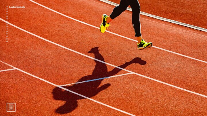 benene af en løber på en løbebane