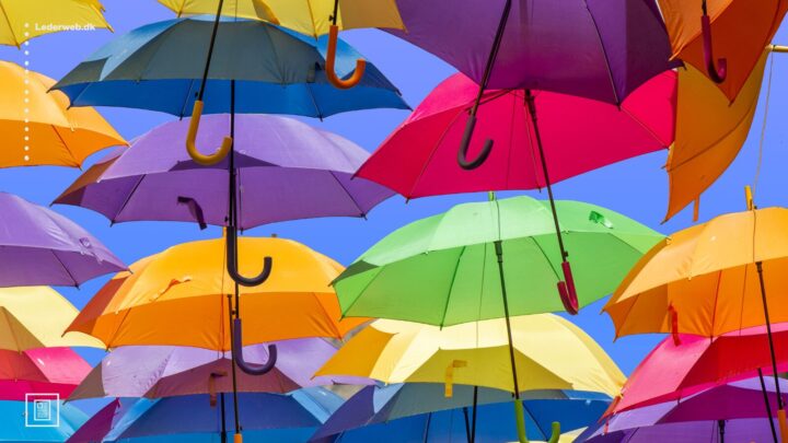 paraplyer i mange farver